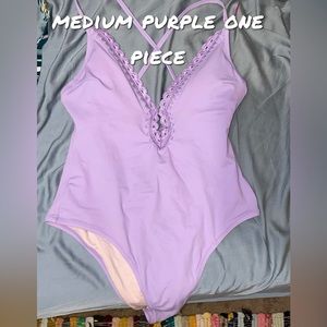 Beautiful, purple one piece swim suit